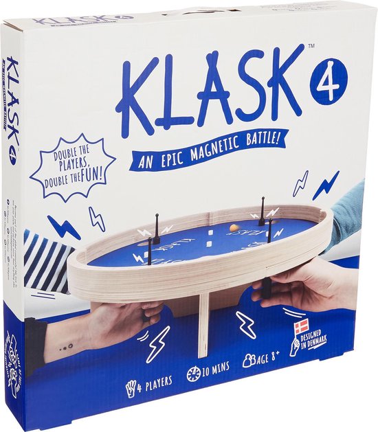Lunch Profeet Instituut Klask 4 spelers bordspel - Magnetisch spel - Bordspellen Volwassenen en  Kinderen | Games | bol.com
