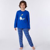 Woody pyjama jongens - ijsbeer - blauw - 212-1-PLS-S/852 - maat 128