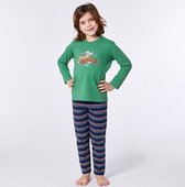 Woody pyjama jongens - highland koe - groen - 212-1-PLS-S/733 - maat 152