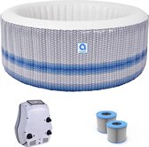 Avenli Venice Spa - Opblaasbare jacuzzi -  Hoge Kwaliteit - Hoogwaardig PVC - 4 personen - met Afdekzeil en Grondzeil - Ø 175 x 70 cm + extra filter - Hottub