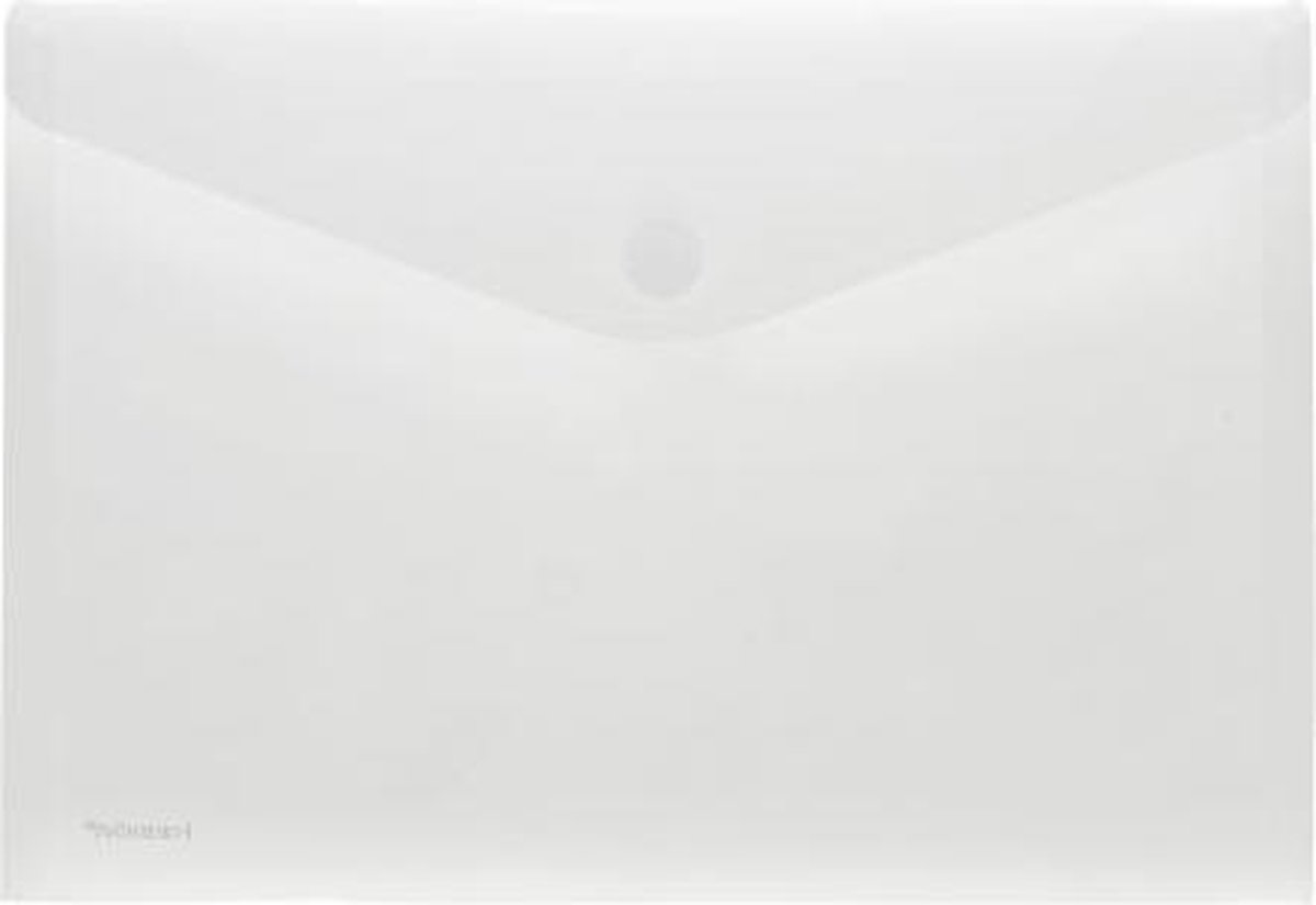 Enveloptas Foldersys A4 dwars PP transp generfd A4 Velcro Envelop Transparant