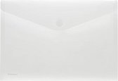 Foldersys 40101-03 Velcro Omslag A4 Transparant Geribbeld