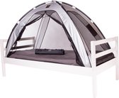 Deryan Bedtent Klamboe - 200x90cm -  Hoogste kwaliteit Muggennet Muskietennet 1mm gaas  - Silver