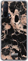 6F hoesje - geschikt voor OnePlus Nord CE 5G -  Transparant TPU Case - Rose Gold Marble #ffffff