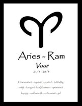 Sterrenbeeld │Ram │Aries │ Poster │Magnetisch