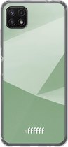 6F hoesje - geschikt voor Samsung Galaxy A22 5G -  Transparant TPU Case - Fresh Geometric #ffffff