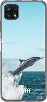 6F hoesje - geschikt voor Samsung Galaxy A22 5G -  Transparant TPU Case - Dolphin #ffffff