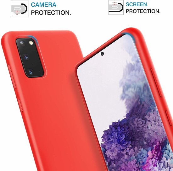 ShieldCase Hoesje geschikt voor Samsung Galaxy S20 Hoesje siliconen - rood - Duurzaam Telefoonhoesje - Stijlvol en Flexibel Design - Hoogwaardig materiaal