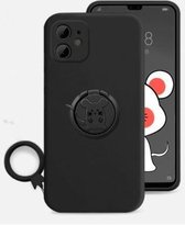 Shieldcase geschikt voor Apple iPhone 11 siliconen hoesje met ring - zwart