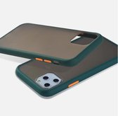 verharde bumper case geschikt voor Apple iPhone 11 Pro - donkergroen + glazen screen protector