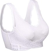 Comfortabele Sporttop - Push Up - BH - Wit - 3 stuks - Maat XXXL
