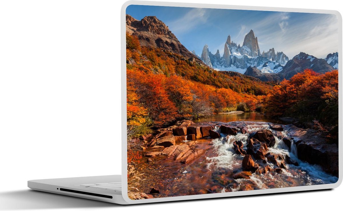 Afbeelding van product SleevesAndCases  Laptop sticker - 14 inch - Kleurrijke afbeelding van het berglandschap bij Los Glaciares