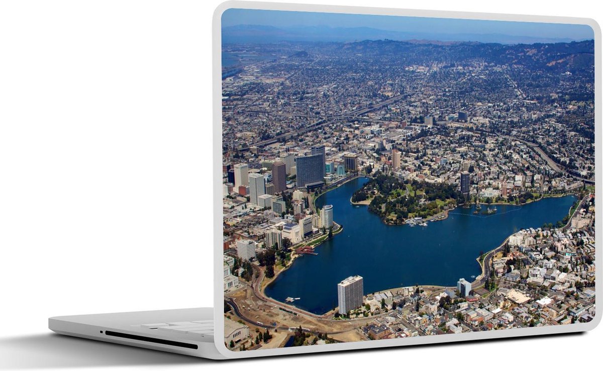 Afbeelding van product SleevesAndCases  Laptop sticker - 10.1 inch - Luchtfoto van Lake Merritt in Oakland in de Verenigde Staten