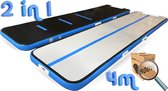 YouAreAir Turnmat — AirTrack Pro 4.0 | 4 meter — 15cm dik | incl. 800 Watt STERKE miniblower | Gymnastiek | Waterproof | Gym fitness mat opblaasbaar met elektrische lucht-pomp