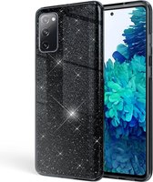 Samsung Galaxy A72 4G & 5G Hoesje Glitters Siliconen TPU Case zwart - BlingBling Cover