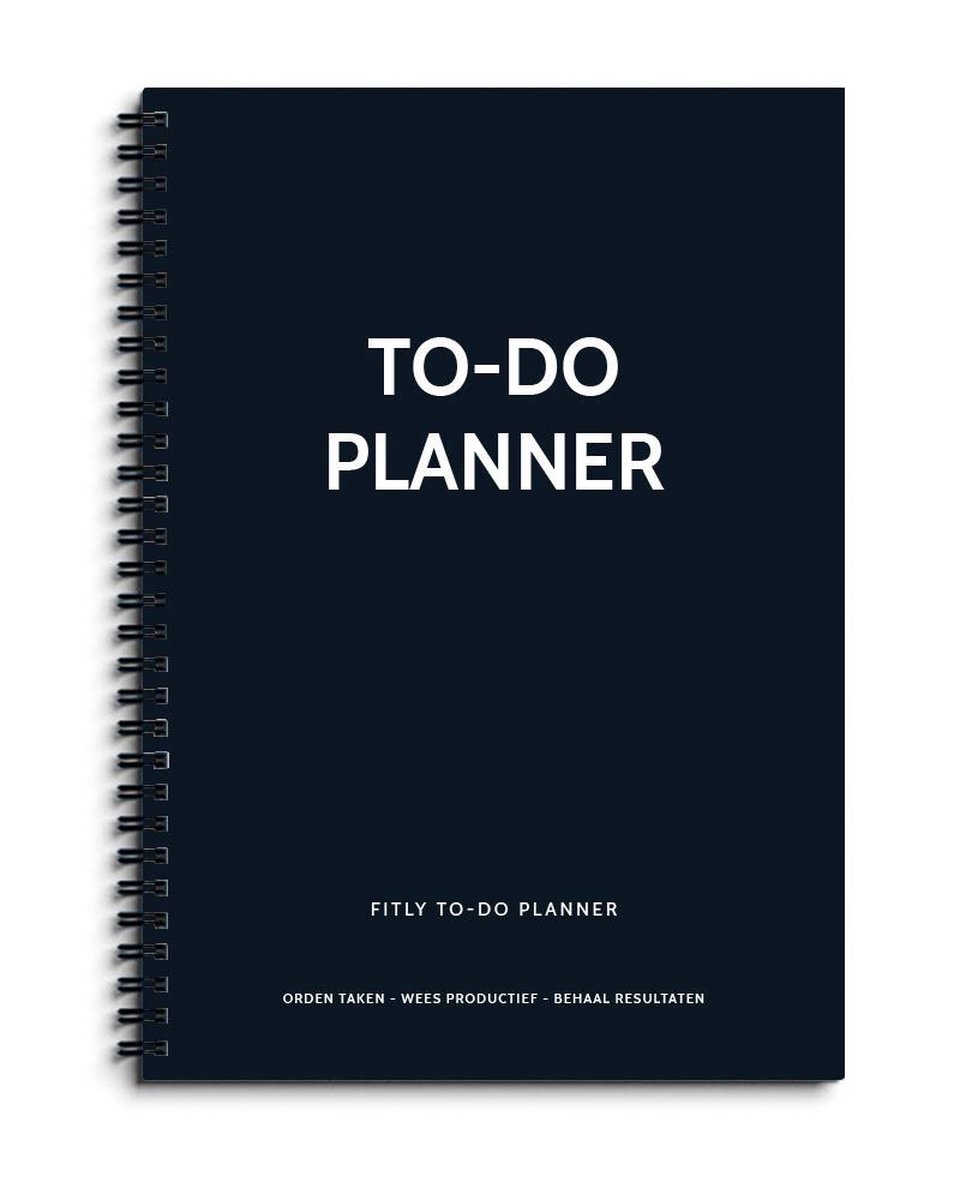 Planbooks - To Do Planner - Dagplanner - To Do Lijst - To Do List - Notitieboek - A5 - Zwart - Daily Planner - Notebook
