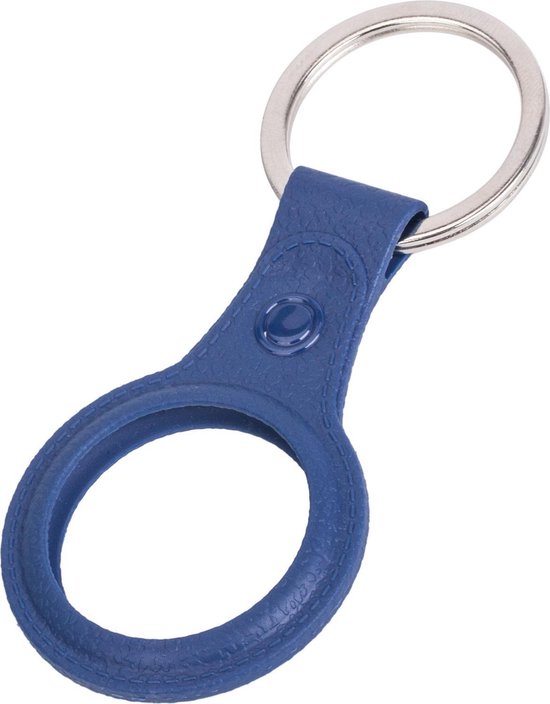AIRTAG Keychain Cas Blauw foncé - chaîne Look AIRTAG clés en cuir Blauw foncé Case - étiquette Air Keychain Case - Blauw foncé Keychain Porte - AIRTAG - 2 Pièces