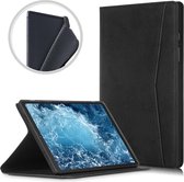 Book Cover geschikt voor Samsung Galaxy Tab A7 Hoes Zwart - Wallet PU Lederen Case