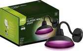 Calex Smart Outdoor LED Buitenlamp - Slimme Wandlamp Klassiek - RGB en Warm Wit Licht - 4W - Zwart