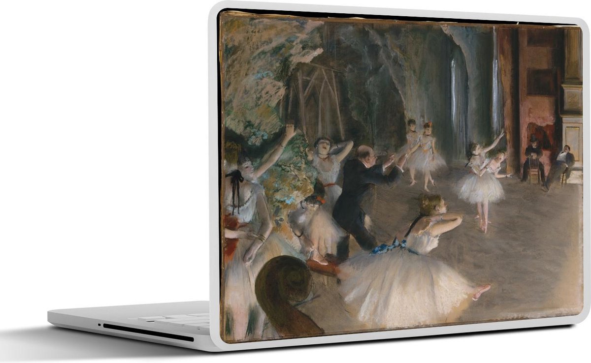 Afbeelding van product SleevesAndCases  Laptop sticker - 15.6 inch - The Rehearsal of the Ballet on Stage - Schilderij van Edgar Degas