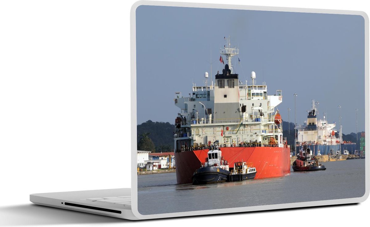 Afbeelding van product SleevesAndCases  Laptop sticker - 17.3 inch - Schepen op Panamakanaal