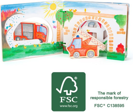 Houten boekje - brandweer (interactief) - FSC® van Houten — afbeelding 4