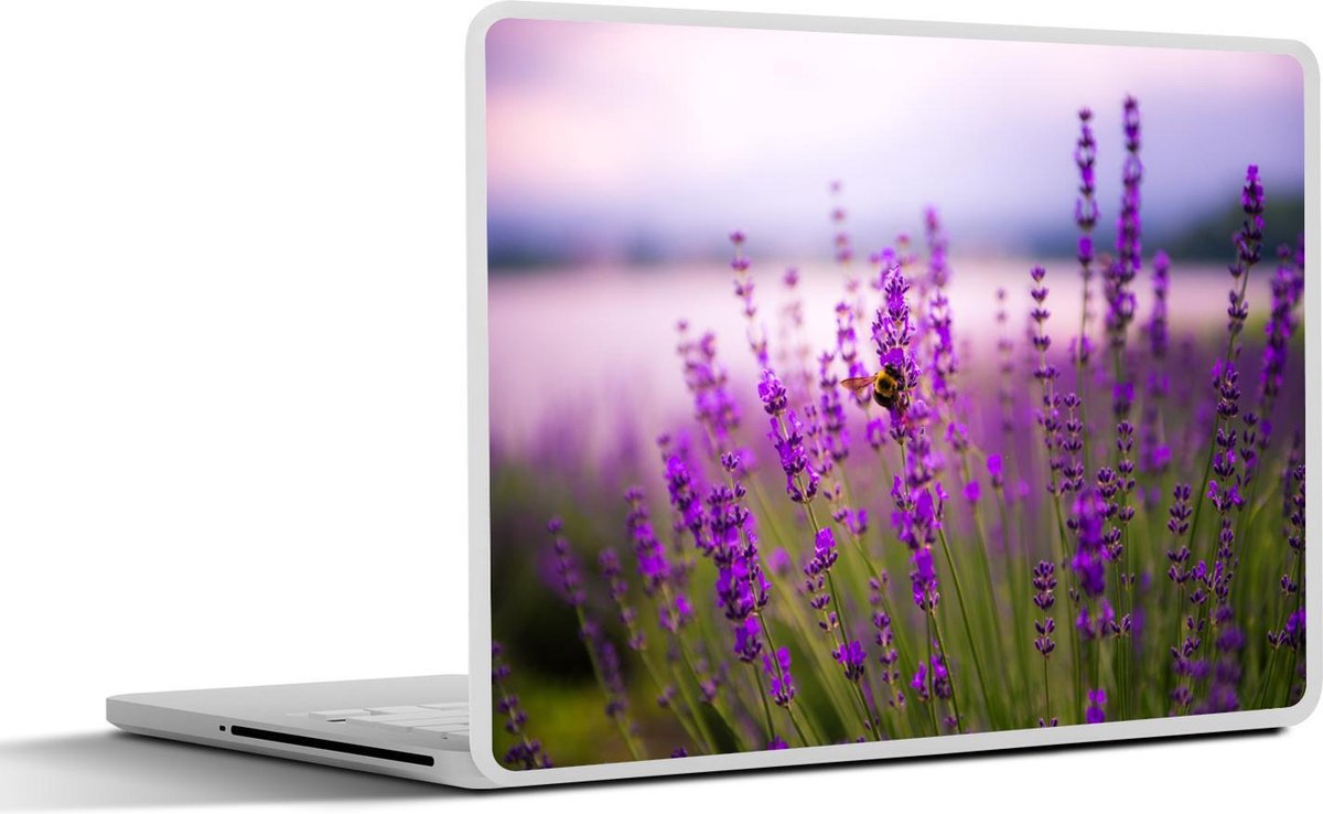 Afbeelding van product SleevesAndCases  Laptop sticker - 11.6 inch - Lavendel met bij