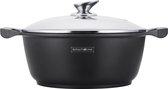 Royalty line - Braadpan - Ondiepe soeppan - 34cm - 9.9 Liter - Marble coating - Zwart - RLBS34M