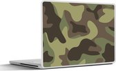 Laptop sticker - 10.1 inch - Illustratie van een camouflage patroon - 25x18cm - Laptopstickers - Laptop skin - Cover