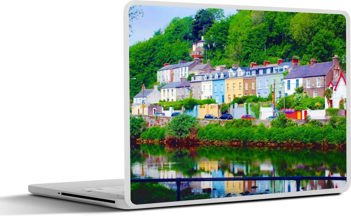 Laptop sticker - 13.3 inch - Gekleurde huizen in Ierland - 31x22,5cm - Laptopstickers - Laptop skin - Cover