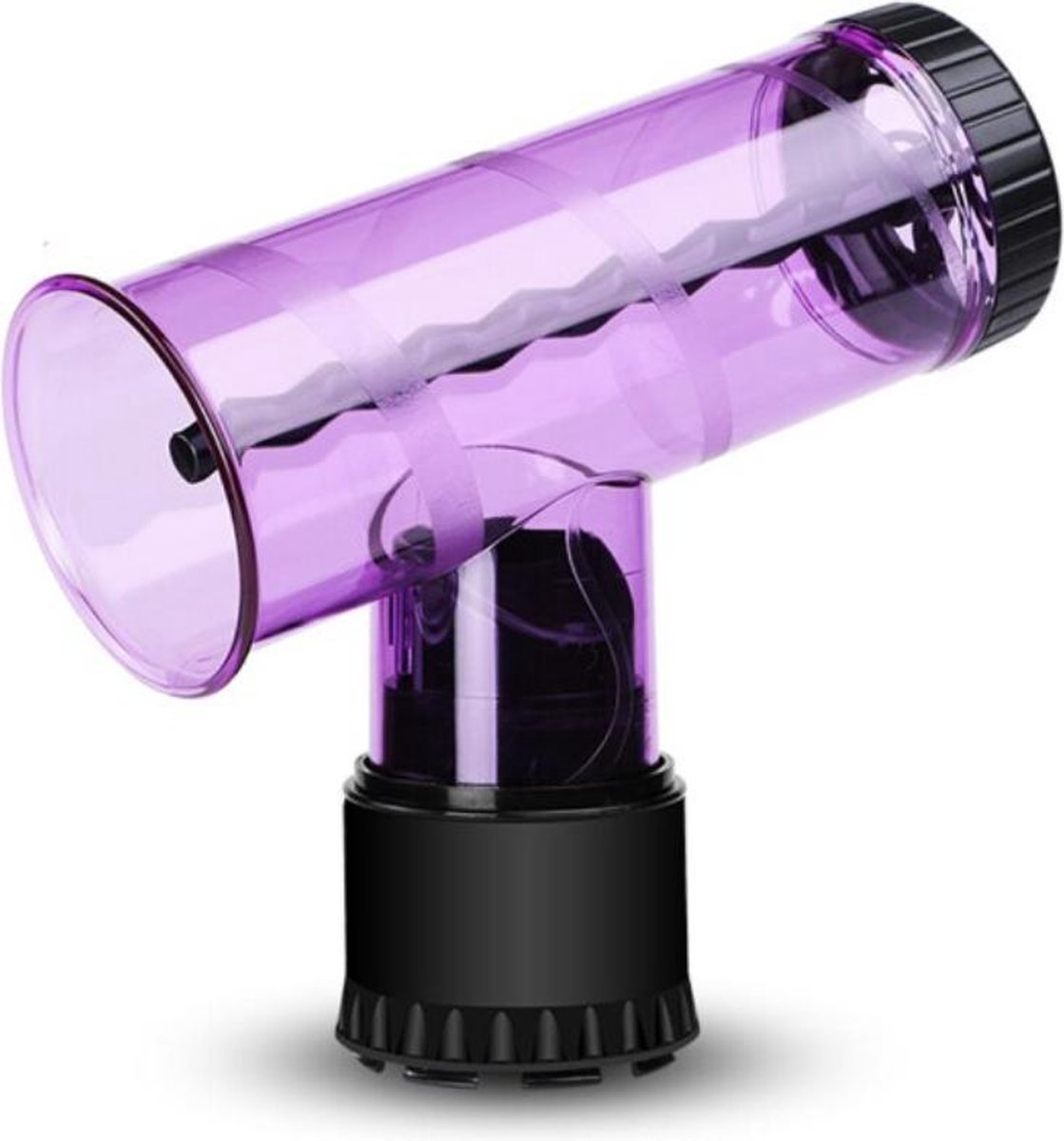 Hair Dryer + Curler Purple Portable Dry Blower Diffuser Attachment for