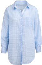 Check oversized blouse blue