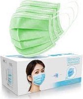 niet- Medisch mondkapje met elastiek - Groen - Mondmasker - Met oor-elastiek - Fijnstofmasker - Mondmaskers - Wegwerp mondkapjes