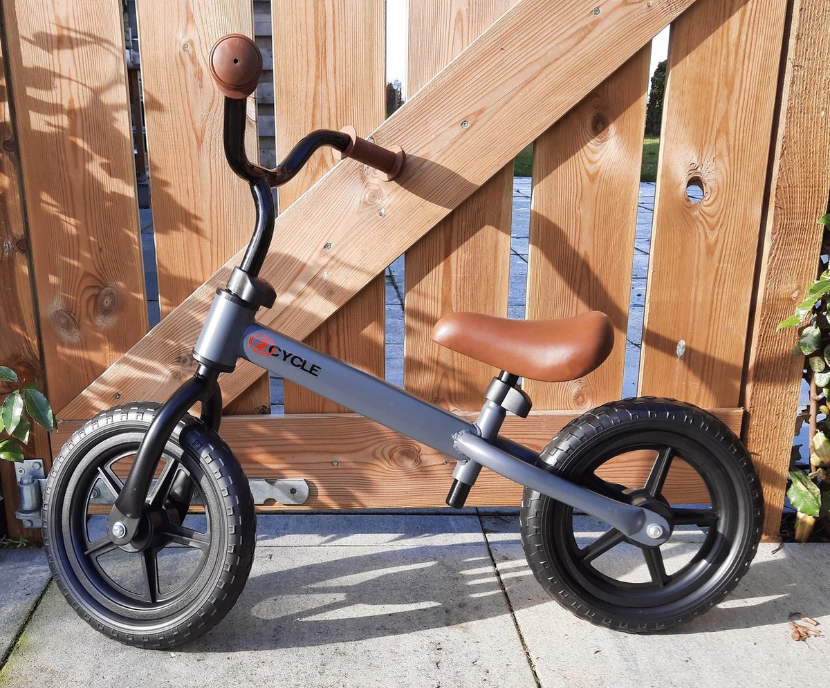 2Cycle Loopfiets - Mat-Grijs - Balance-bike - Buitenspeelgoed — afbeelding 6