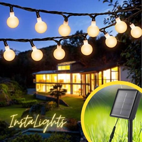 Instalights - Tuinverlichting op Zonne-Energie - 10 meter - 100 Lampjes -  Lichtsnoer -... | bol