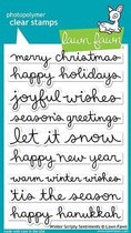 Winter Scripty Sentiments Clear Stamps (LF1773)