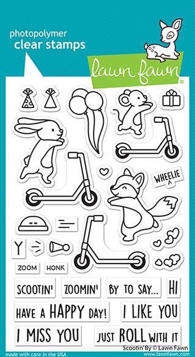 Scootin' By Clear Stamps (LF2554)