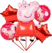 Peppa Pig folie ballonnen - set van 5 -