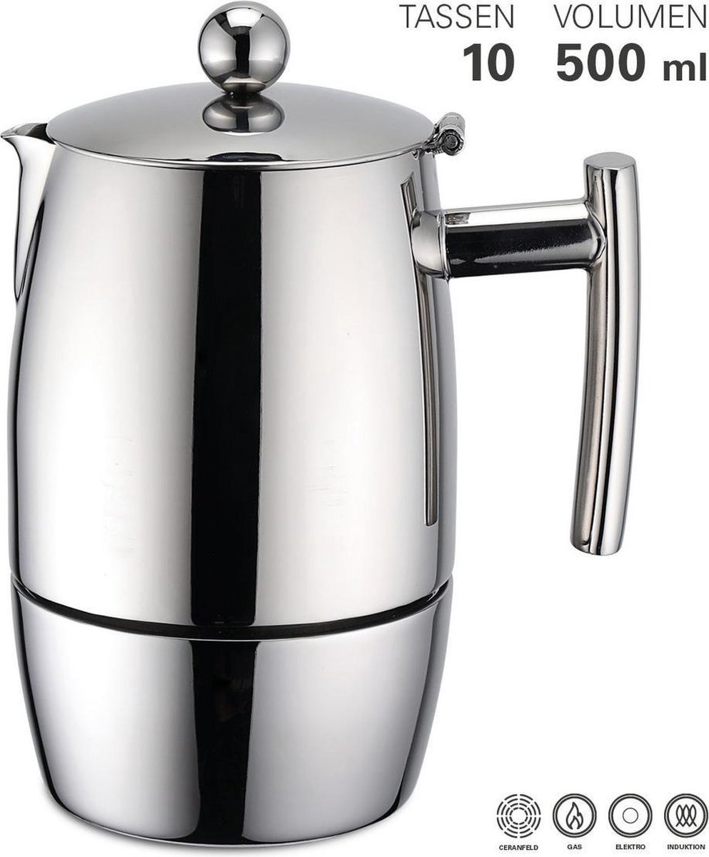 Weis - Espressomachine Premium voor 10 kopjes - Perculator - Espresso Percolator - RVS