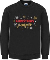 DAMES Kerst sweater - CHRISTMAS JUMPER - kersttrui - zwart - large -Unisex