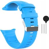 Blauw siliconen sporthorlogebandje geschikt voor de Polar Vantage V – Maat: zie maatfoto - horlogeband - polsband - strap - siliconen - rubber - blue