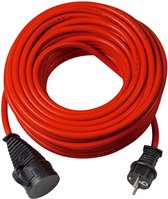 Câble de rallonge, 50 m de câble, pour une utilisation de courte durée en extérieur IP44, utilisable jusqu'à -35 °C, résistant à l'huile et aux UV, rouge