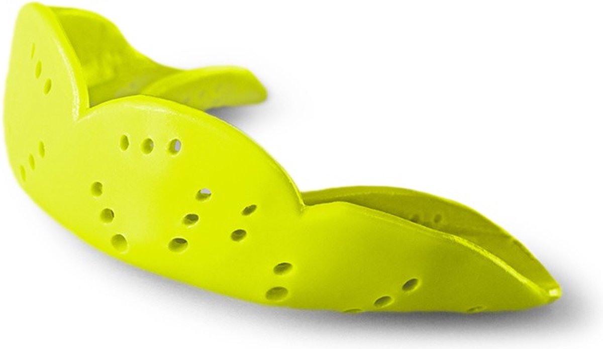 Sisu - Aero 1.6 - Bitje - Mondbeschermer / Gebitsbeschermer / Mouthguard - Maat L - Neon Geel - Sterk Contactsport Bitje