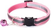 Reflecterende Kattenhalsband met Belletjes - Halsband voor Huisdieren - Roze