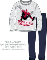 Spiderman pyjama - grijs - blauw - maat 128 / 8 jaar