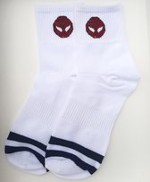 Spider Man sokken - unisex - one size - wit - Superhelden sokken