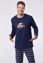Woody pyjama jongens - highland koe - donkerblauw - 212-1-PLS-S/885 - maat XL
