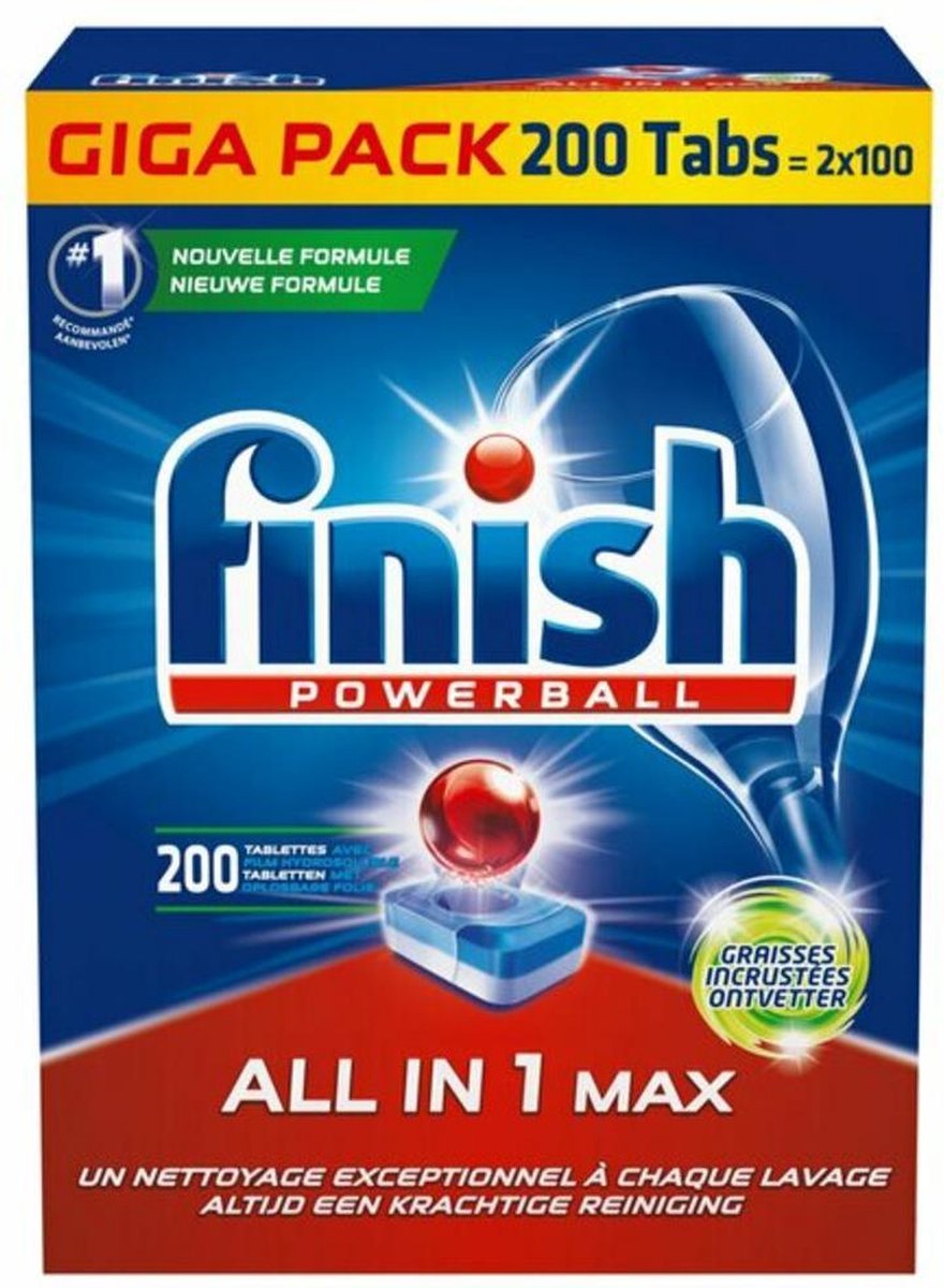 Finish Powerball Tablettes Lave-vaisselle All-in-1 giga pack 182