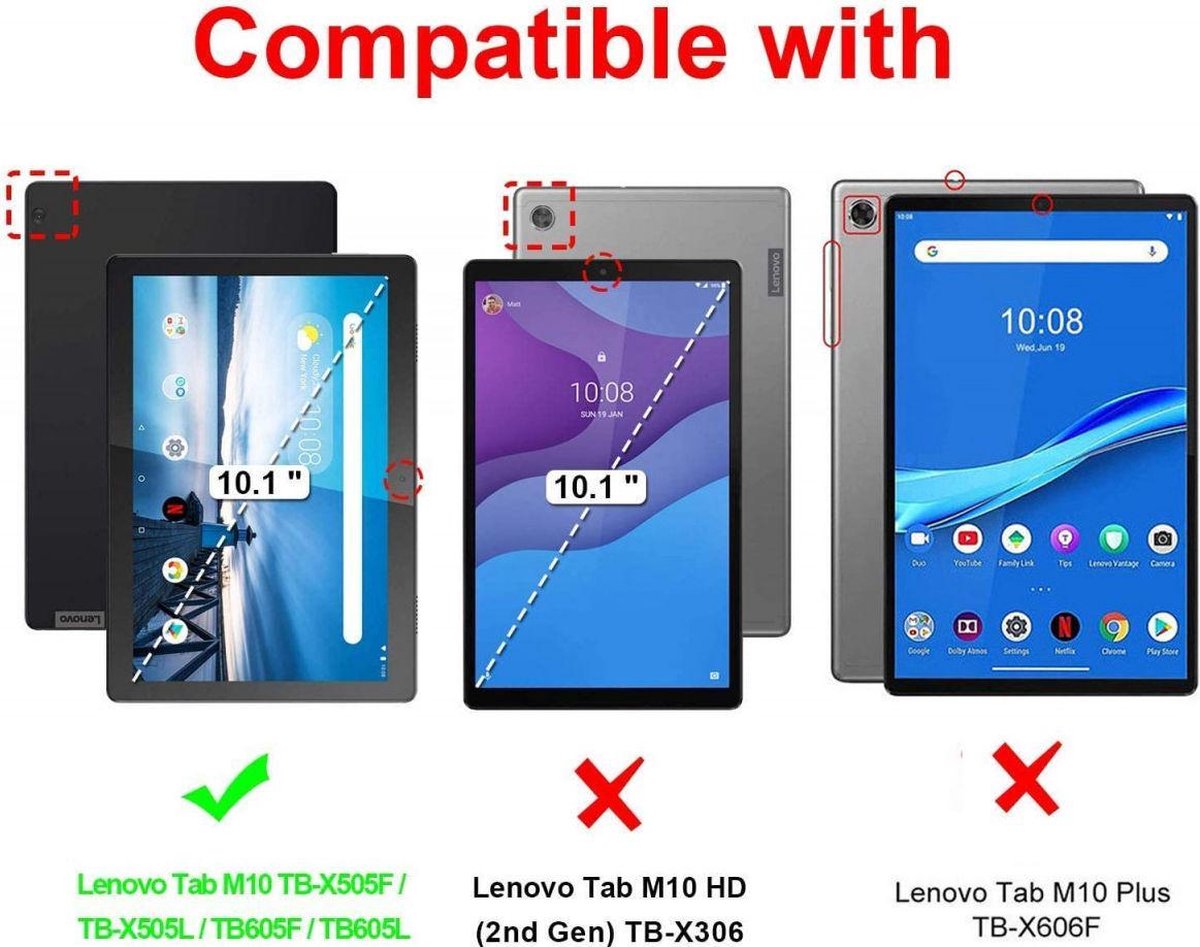 Achetez Pour Lenovo Tab M10 HD TB-X505, X505F, TB-X505L, X505