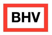 Plaque BHV avec texte - plastique 200 x 125 mm